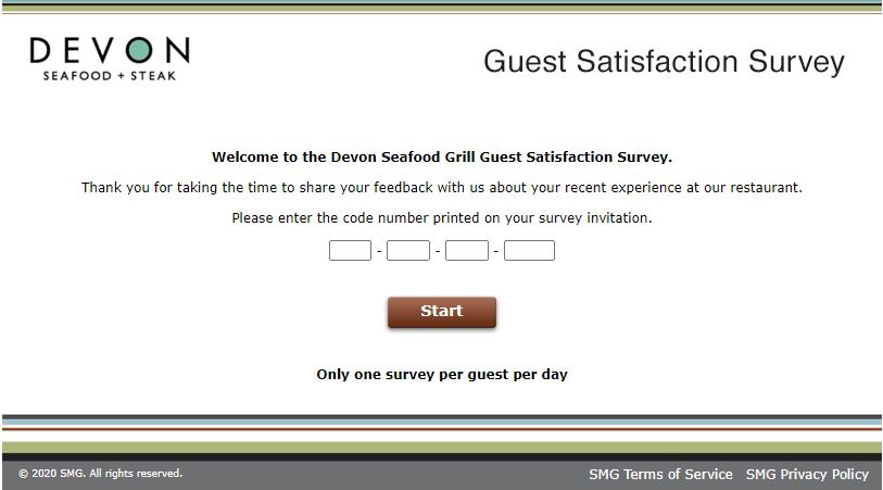 Devon Seafood Grill Survey