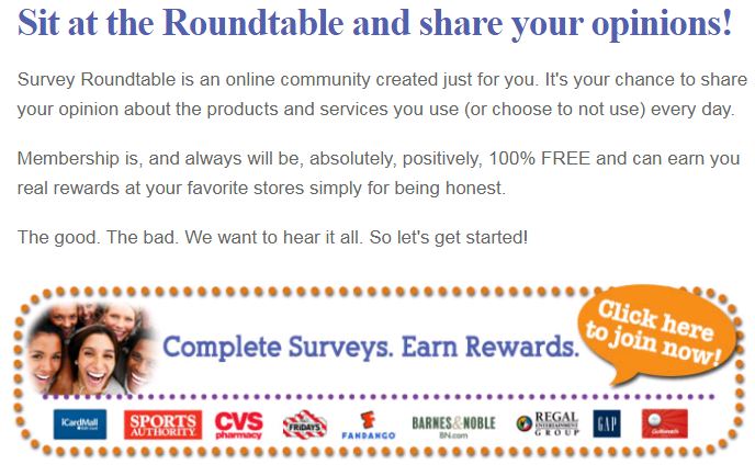 www.surveyroundtable.com Survey Webpage 1