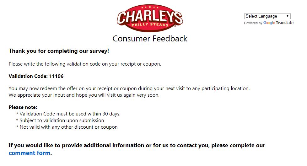 Charleys Survey