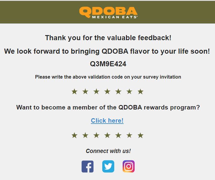 Qdoba Survey