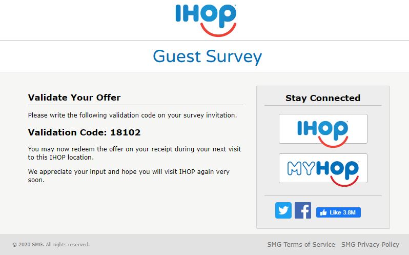 iHop Survey
