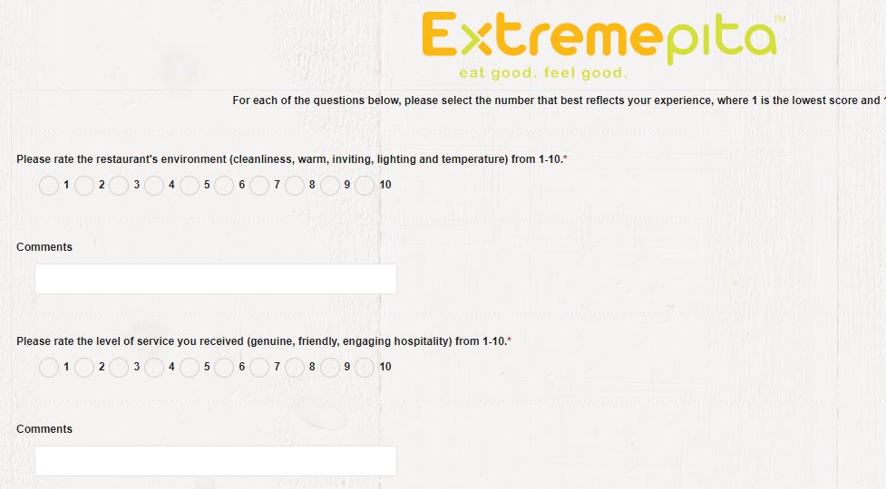 Extreme Pita Survey 
