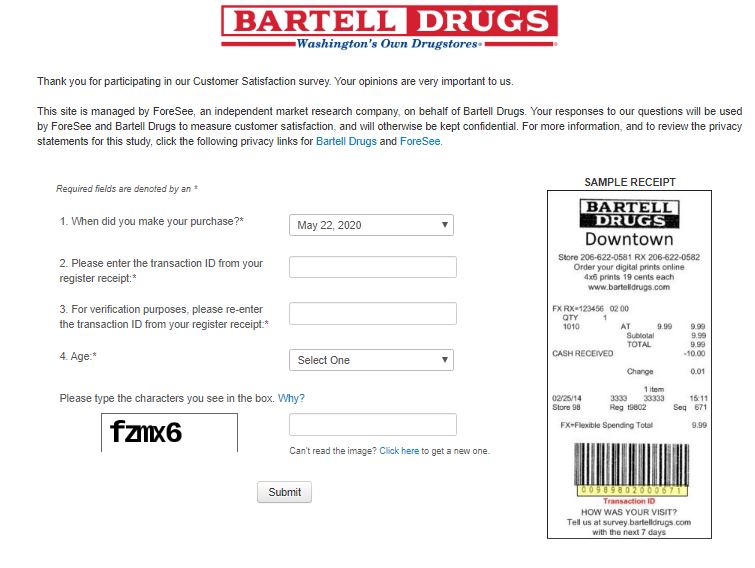 Bartell Drugs Survey