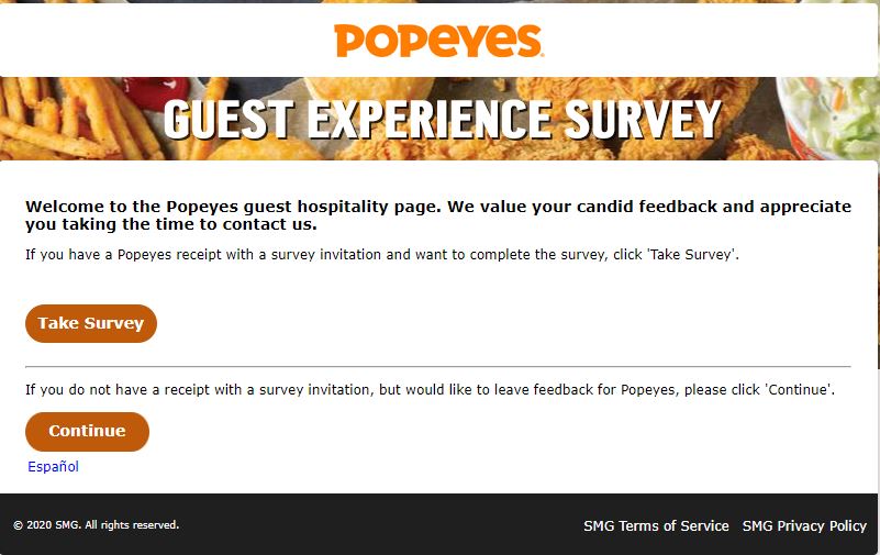 Popeyes survey
