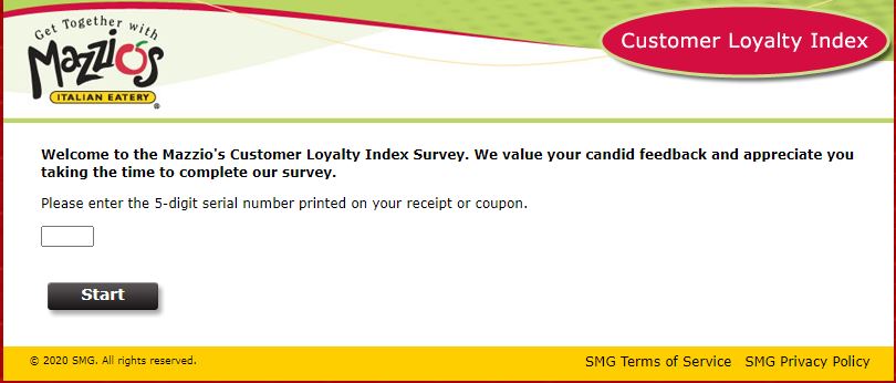 mazzios loyalty survey
