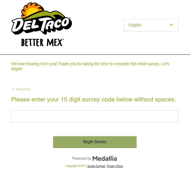 Del Taco Guest Satisfaction Survey