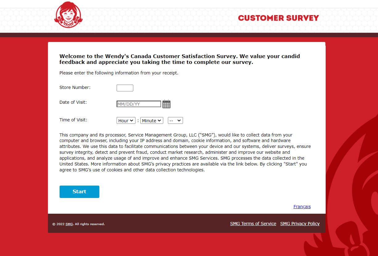 Wendy's Canada Survey