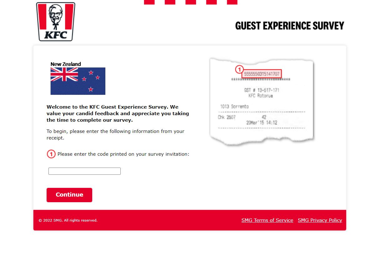 KFC New Zealand Survey