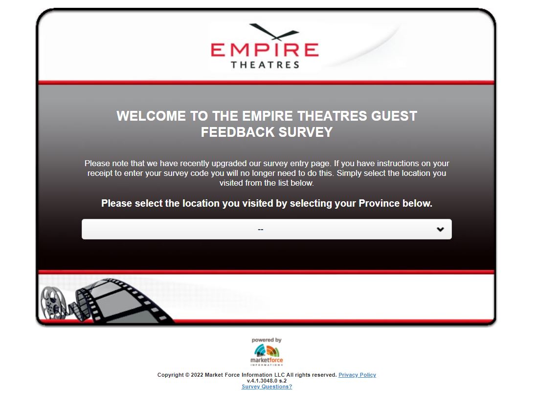 Empire Theatres Online Survey