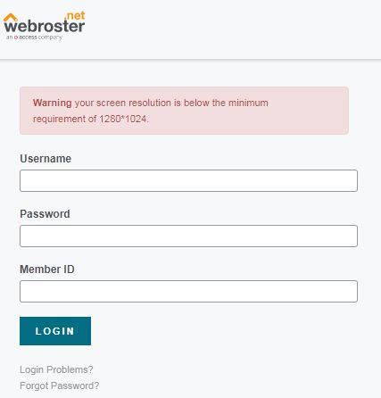 Webroster Login