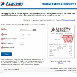 Academy Customer Feedback Survey