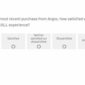 Argos survey questions