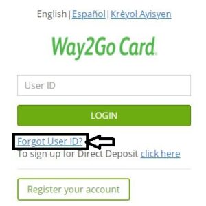 Way2go Card Login User ID