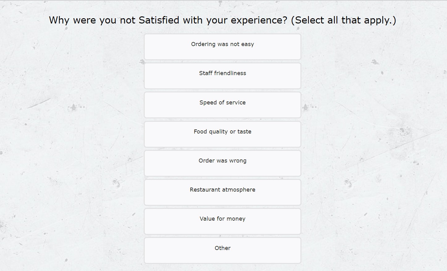 pizzahut customer survey