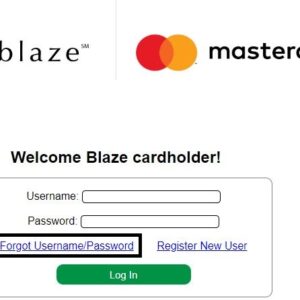 Blaze Credit Card forgot password