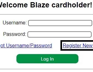 Blaze Credit Card register