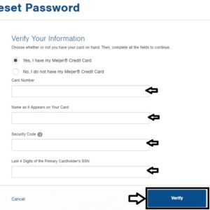 How To Change Meijer Credit Card Login Password