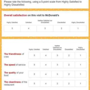 McDonald’s Canada Survey