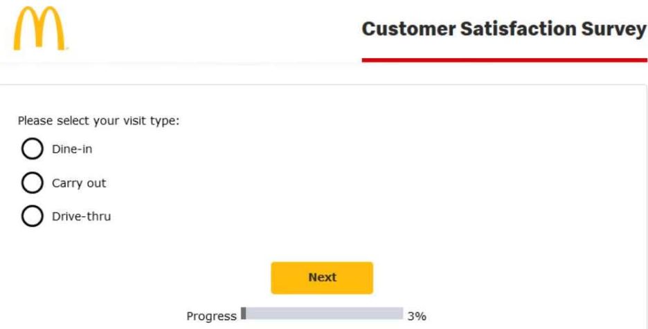 McDonald’s feedback survey