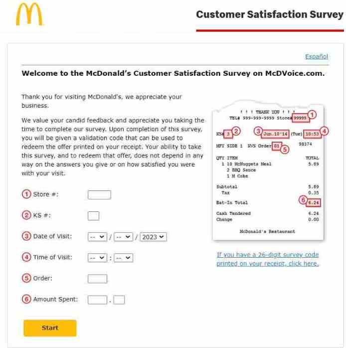 Mcdvoice Survey Without Survey Code