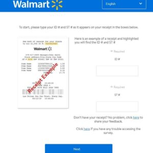 Walmart Survey with Purchase